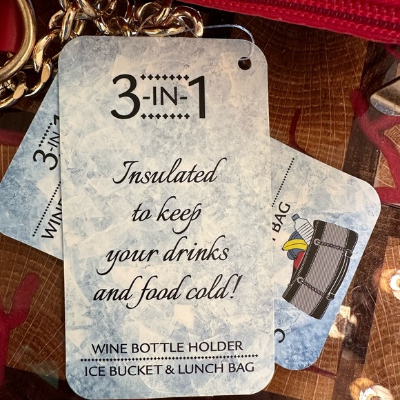 NWT 3 in 1 wine holder ice bucket lunch bag - Picture 8 of 10